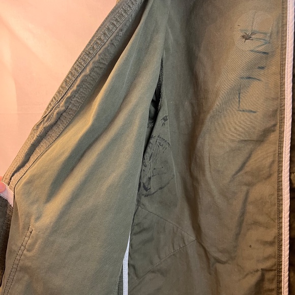 FreeCity - RARE & Vintage Safety Pin Texas Tokyo Moon Printed Army Kimono Size M - Picture 7 of 16